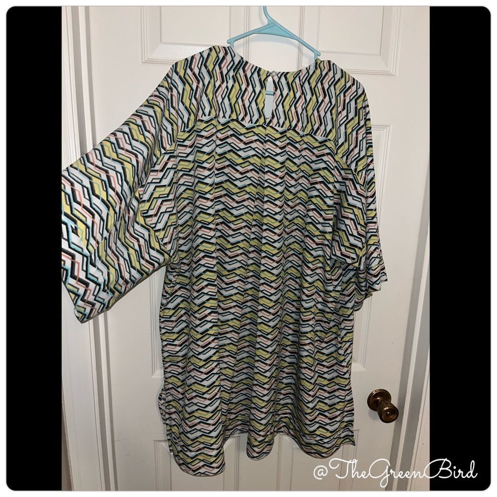 Melissa McCarthy Seven7 Geometric Tunic Sz 1X - Picture 5 of 5